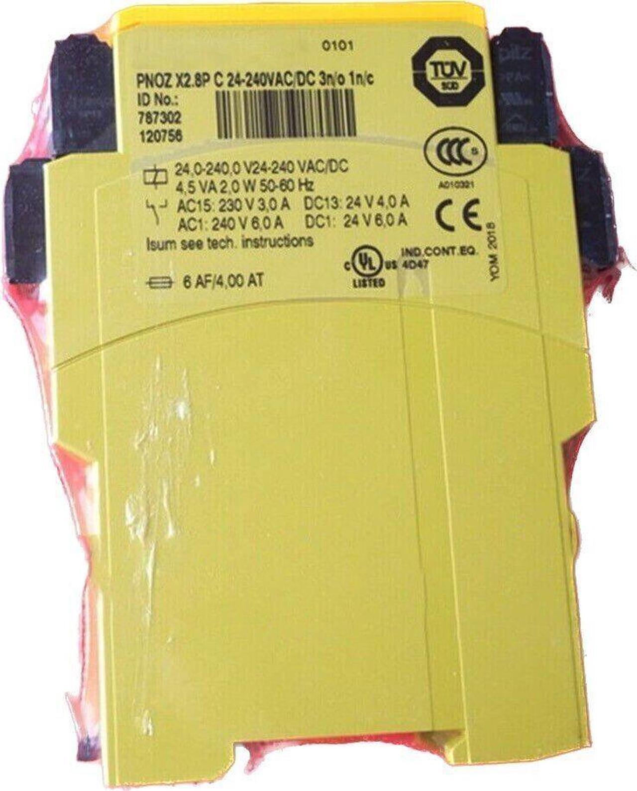 1PC New Pilz 787302 PNOZ X2.8P C Safety relay 24-240VAC/DC 3n/o 1n/c