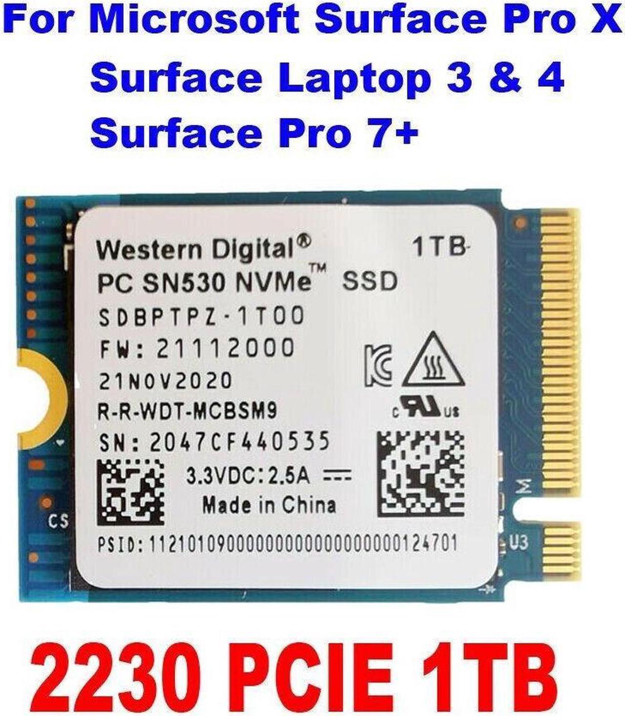 SN530 m.2 2230 SSD 1TB NVMe PCIe for Microsoft Surface Pro X Surface Laptop 3 WD