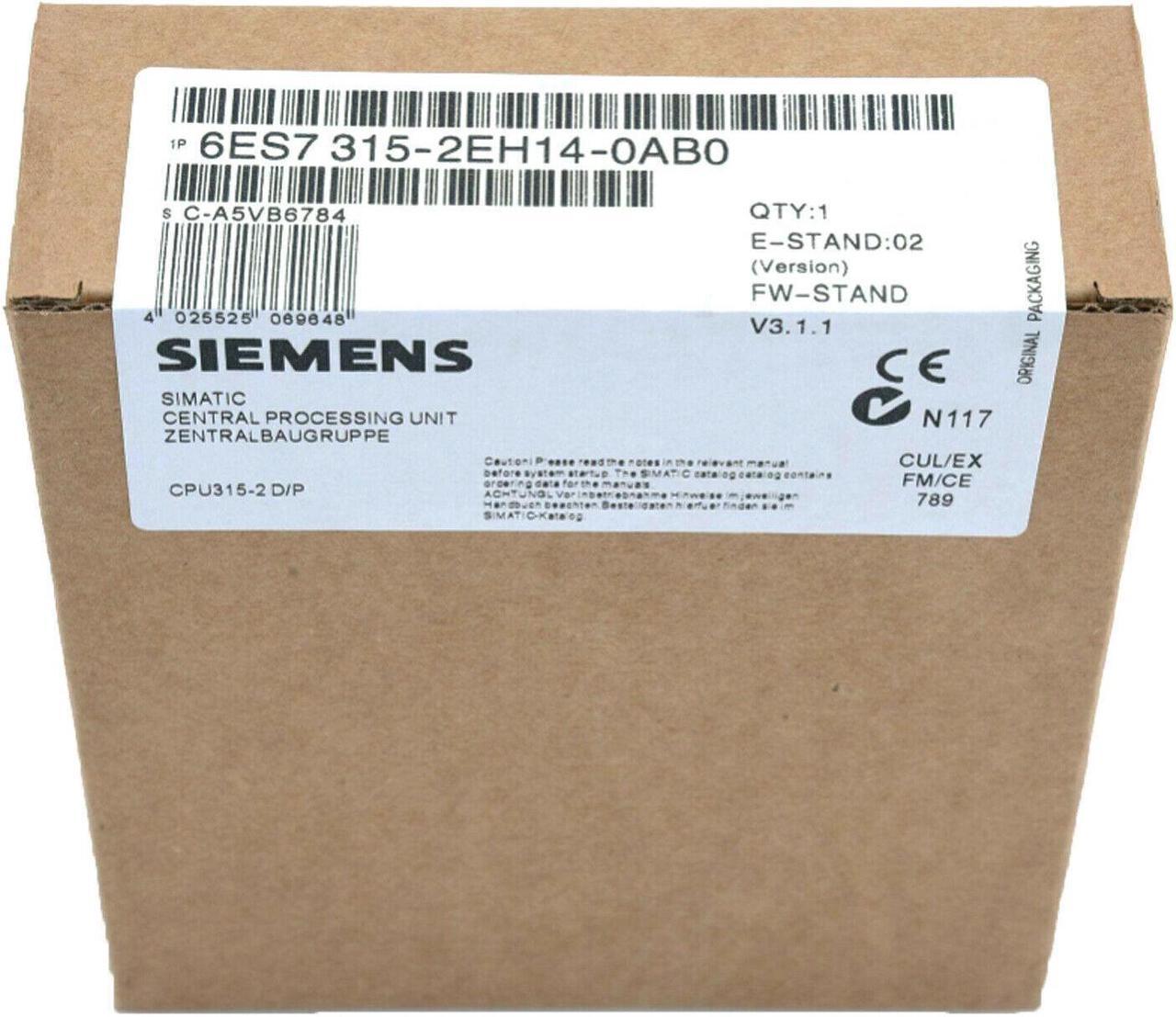 1PCS Unopened New Siemens CPU 6ES7315-2EH14-0AB0 6ES7 315-2EH14-0AB0