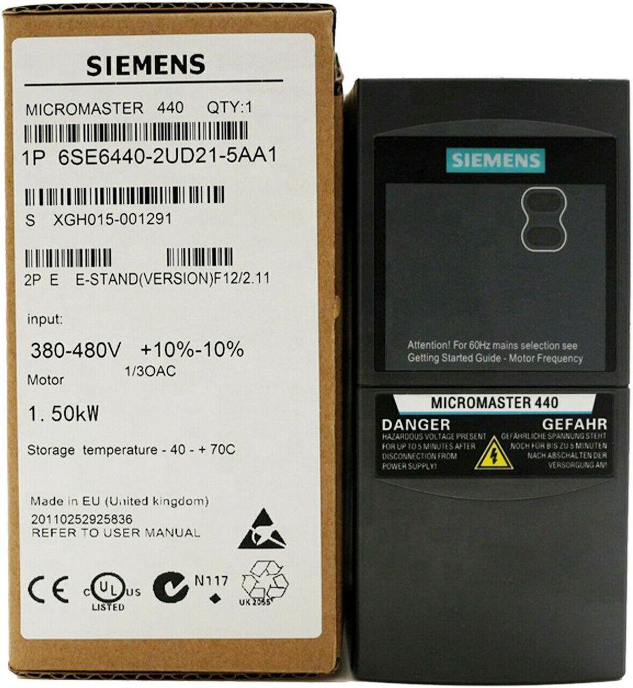 New In Box Siemens 6SE6440-2UD21-5AA1 380V 1.5KW Inverter Drive