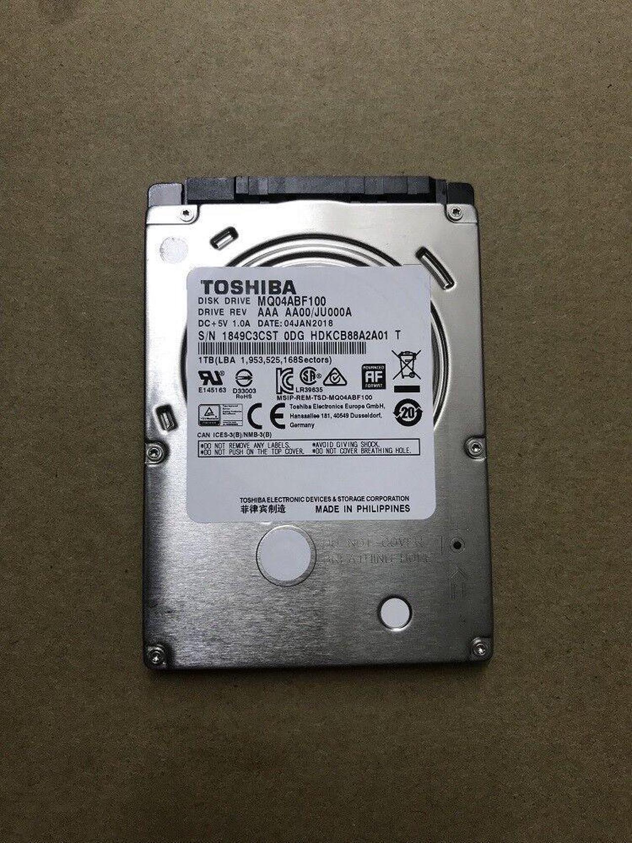 Toshiba 1000GB 1TB 7MM 2,5 Zoll HDD Festplatte 8MB 5400Rpm MQ04ABF100 SATA 6GB/s