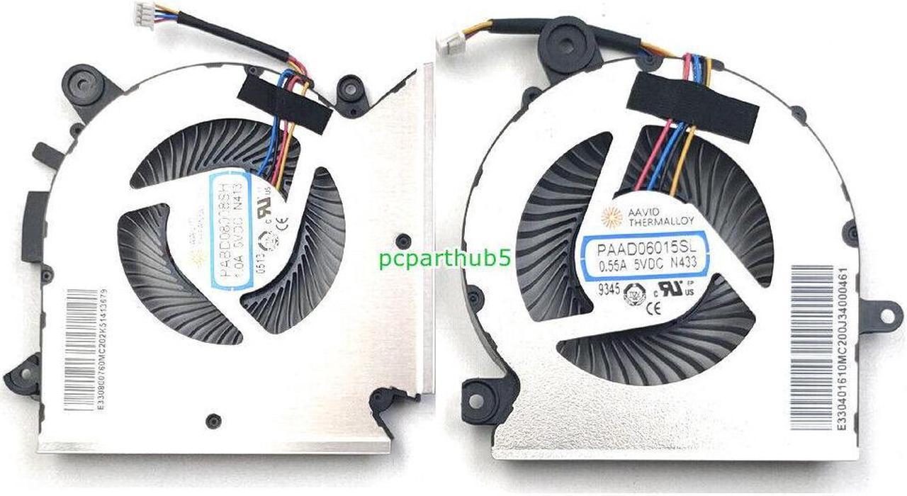 New MSI GF65 GF65 Thin CPU GPU Cooling Fan PABD08008SH-N413 PAAD06015SL-N433