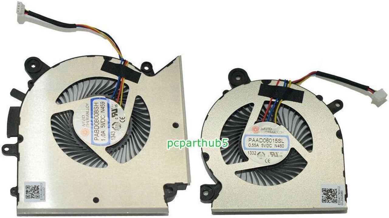 New For MSI GF66 GL66 MS-1581 CPU GPU Cooling Fan 5VDC PAAD06015SL N460 N459