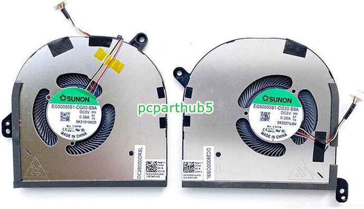 New CPU + GPU Cooling Fan For Dell XPS 15 9500 9510 Precision 5550 0DJH35 009RK6