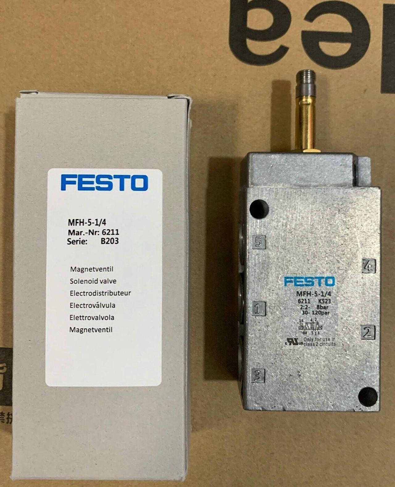 New Festo MFH-5-1/4 Solenoid Valve MFH51/4 621