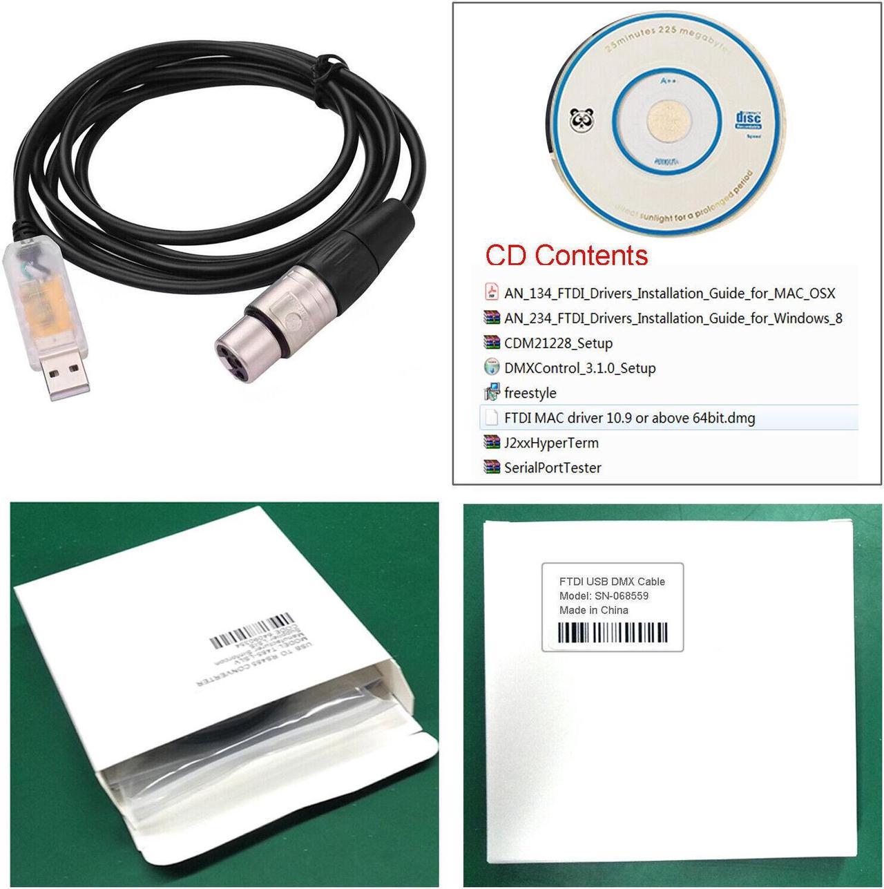 USB RS485 DMX freestyler dmx512 stage lighting control line debugging line