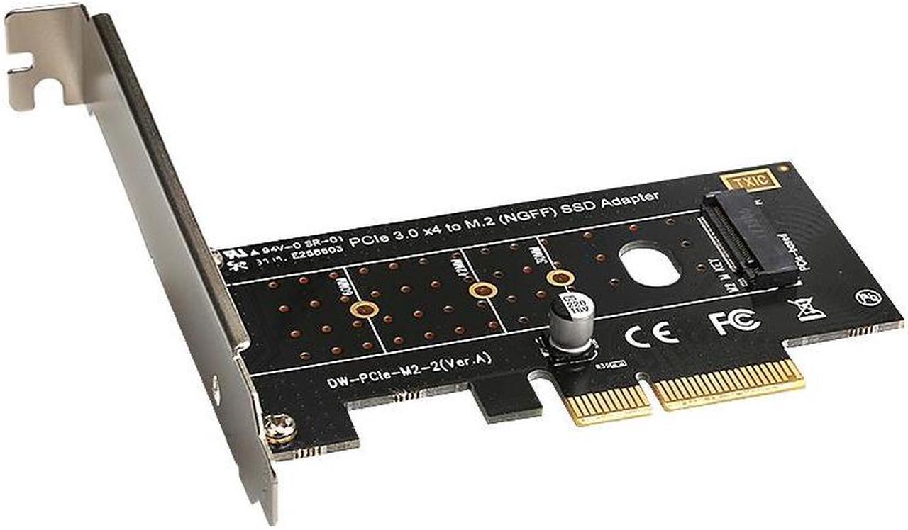 PCIe PCI-E 3.0 x4 to M.2 NGFF M Key Slot Converter Adapter+ Low profile bracket