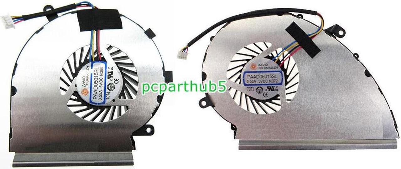 New CPU + GPU Cooling Fan For MSI GE72VR GP72VR GP72MVR PAAD06015SL N366 N372