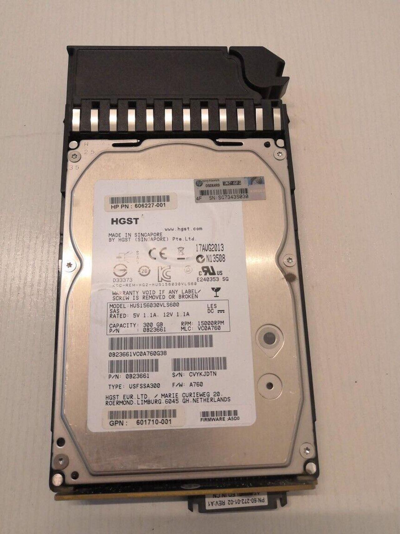 AP858A 601775-001 HP P2000 300GB 15K SAS 3.5" 6G DP 586592-001 Hard Drive HDD