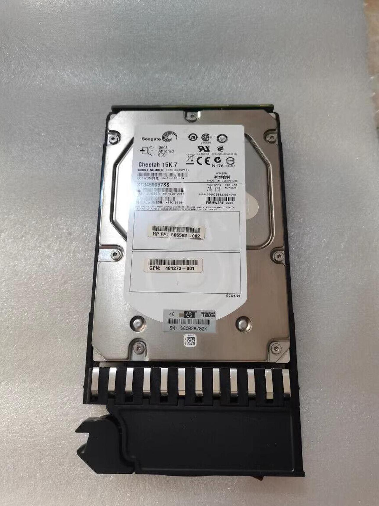 AJ737A 480939-001 488156-003 HP MSA2 450GB 15K RPM 3.5" SAS HARD DRIVE