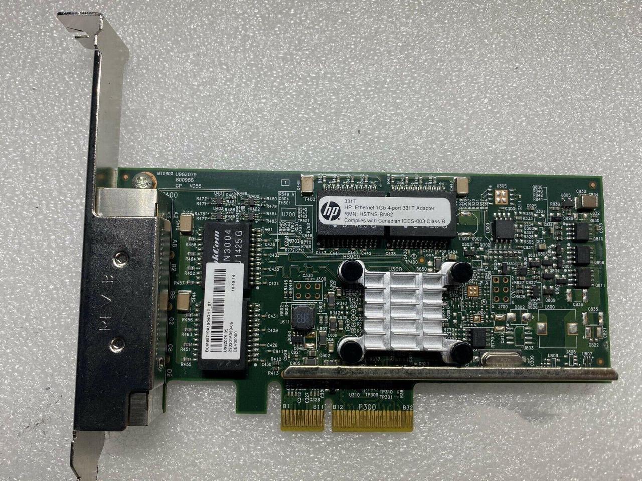 649871-001 647594-B21 647592-001 HPE 331T 1GB 4-PORT PCI-E ETHERNET ADAPTER