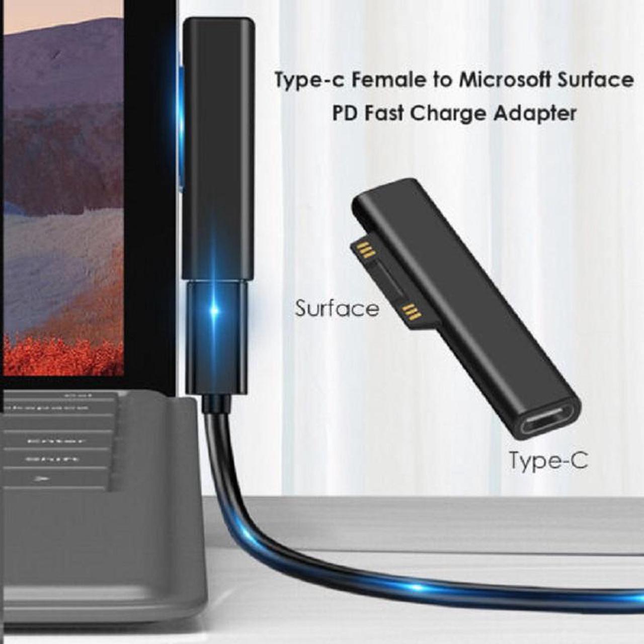 USB Type C PD Converter Charging Charger Adapter for Surface Pro 3/4/ 5/ 6 /Go