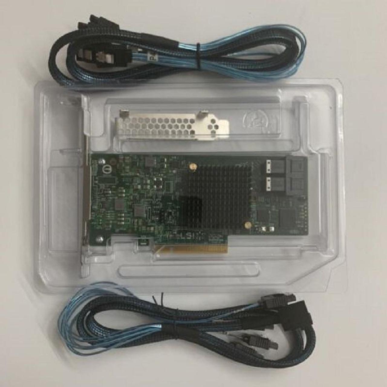 LSI 9311-8i 12Gbps HBA PCI-E 3.0 SATA SAS RAID Controller +2X 8643 to SATA cable