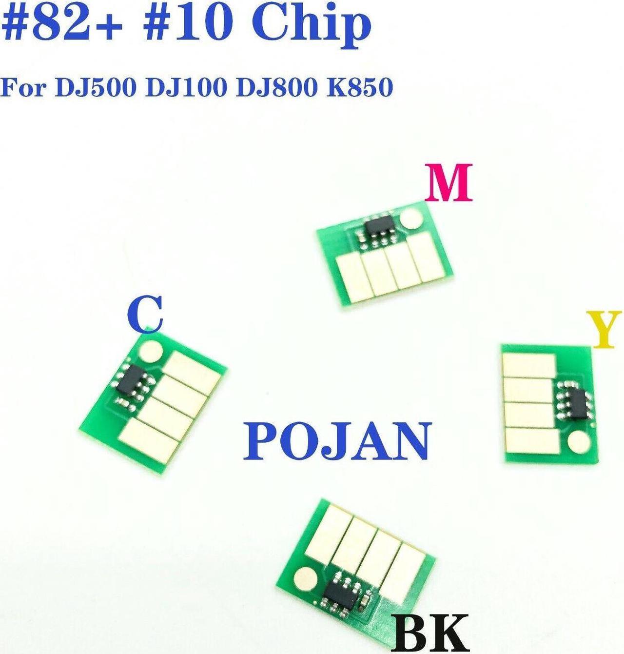 4color x Ink Cartridges chip Fit for HP Designjet 500 800 100 110 HP10 HP82