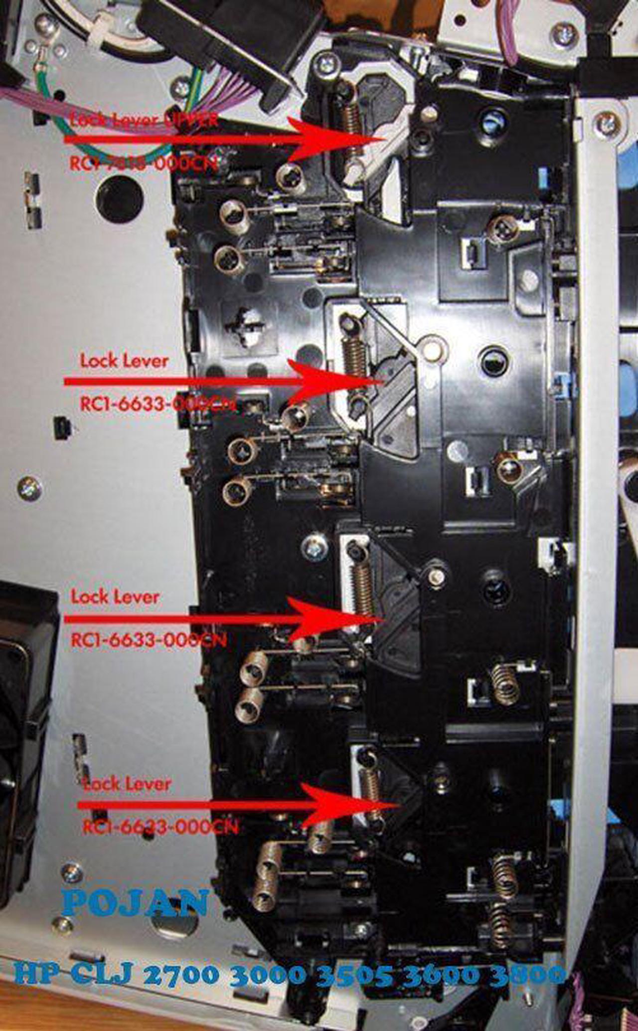 4x Lock RC1-7618 RC1-6633 Fit for HP CLJ 3000 3505 3600 3800 Left Lever