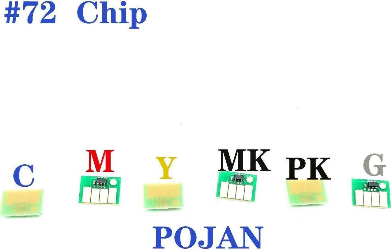 6Chip x HP72 Ink Cartridge chip Fit for HP DJ T610 T770 T790 T795 T1200 T1300