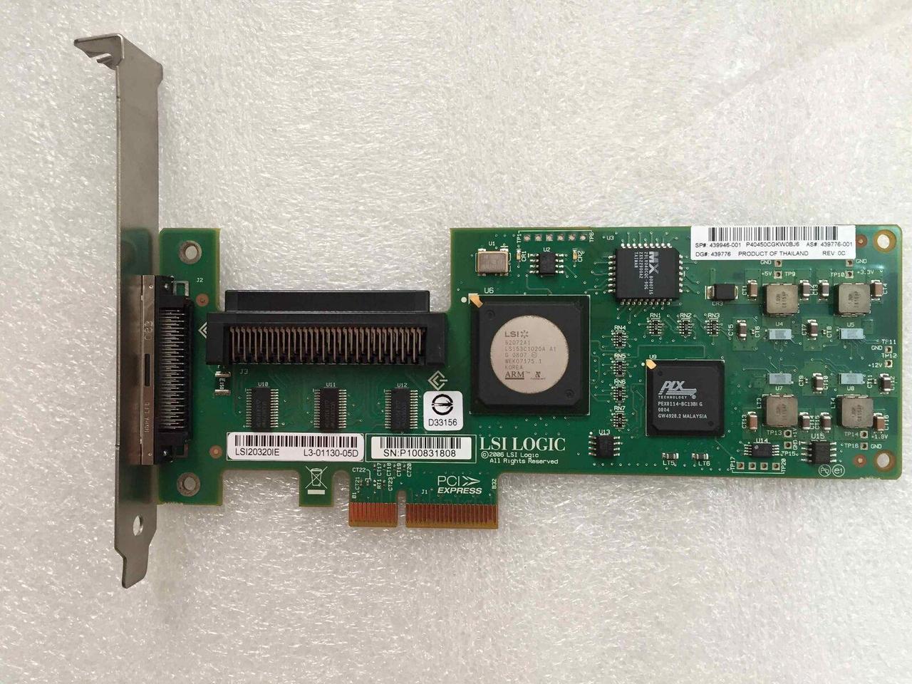 412911-B21,439946-001,439776-001 HP SINGLE CHANNEL ULTRA320 PCI-E HOST BUS ADAP