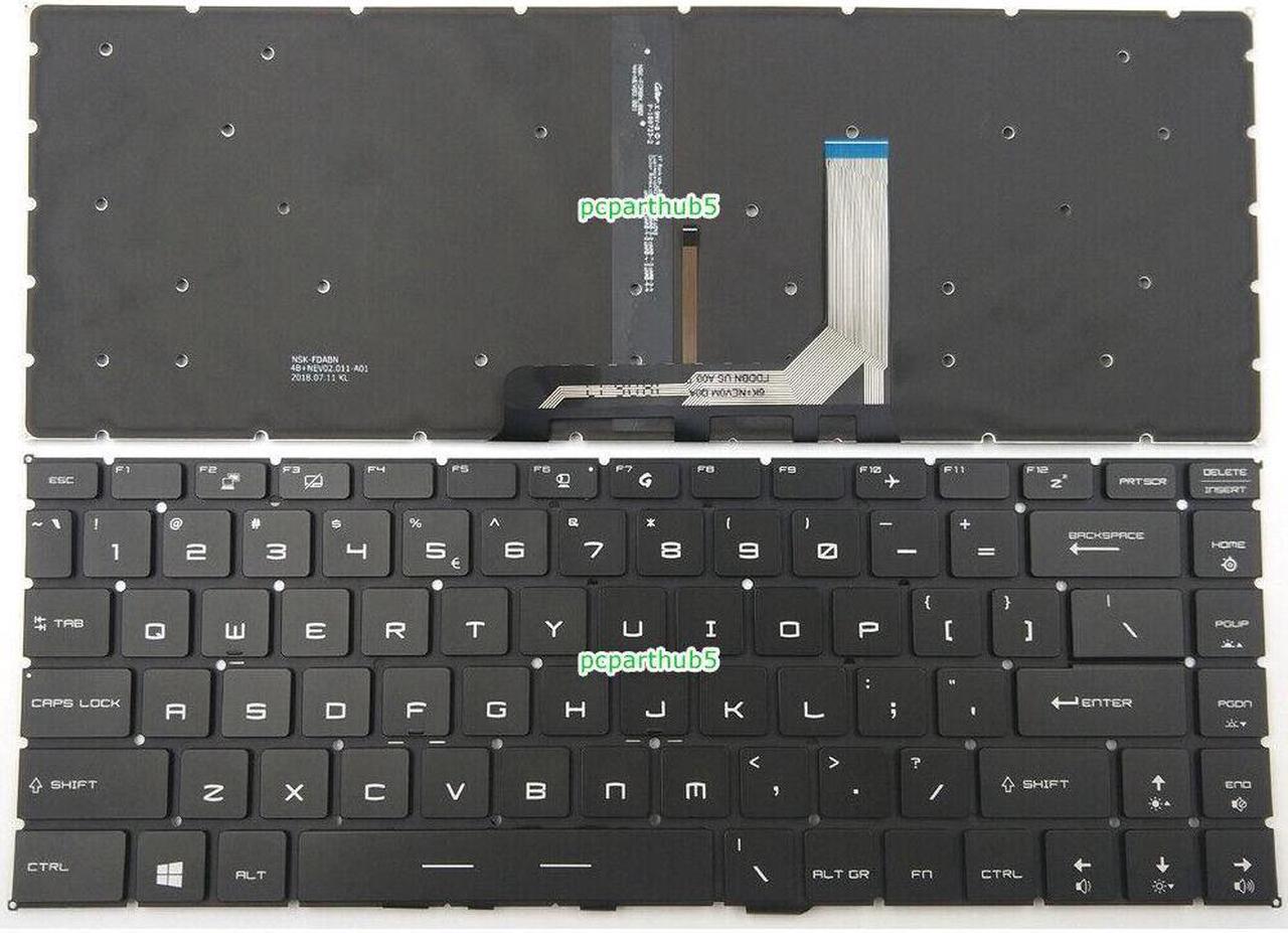 New For MSI Modern 14 A10RB Modern 14 A10M 14 A10RAS MS-14B3 Keyboard US Backlit