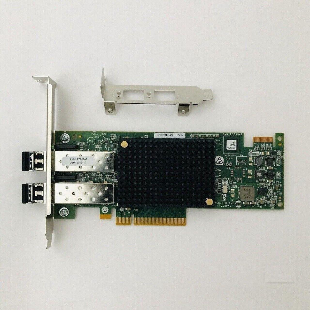 EMULEX LPE16002 16Gb Fiber Channel Dual Port HBA w/ 2x 16G SFP NETWORK CARD