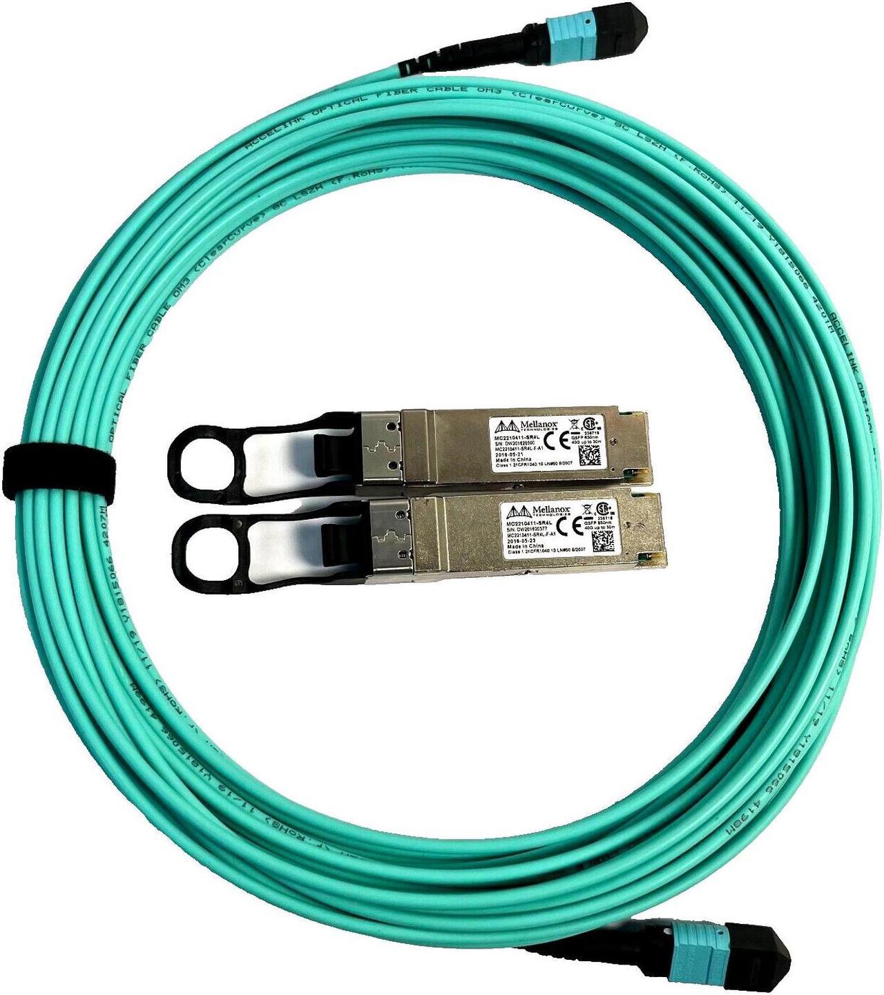 15M MPO Fiber Patch Cable MC2110411-SR4L Transceiver 40G Type B OM3 For CX354A