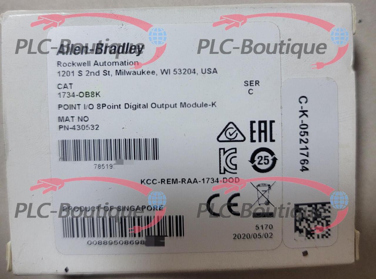 New Allen Bradley 1734-OB8K Series C Point I/O 8 Point Digital Output Module