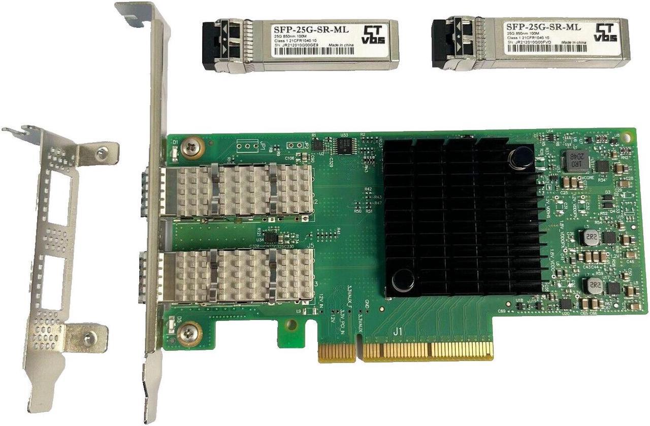 25Gigabit NIC CX4121A Mellanox ConnectX-4 SFP-25G-SR SFP28 PCIe Ethernet Adapter