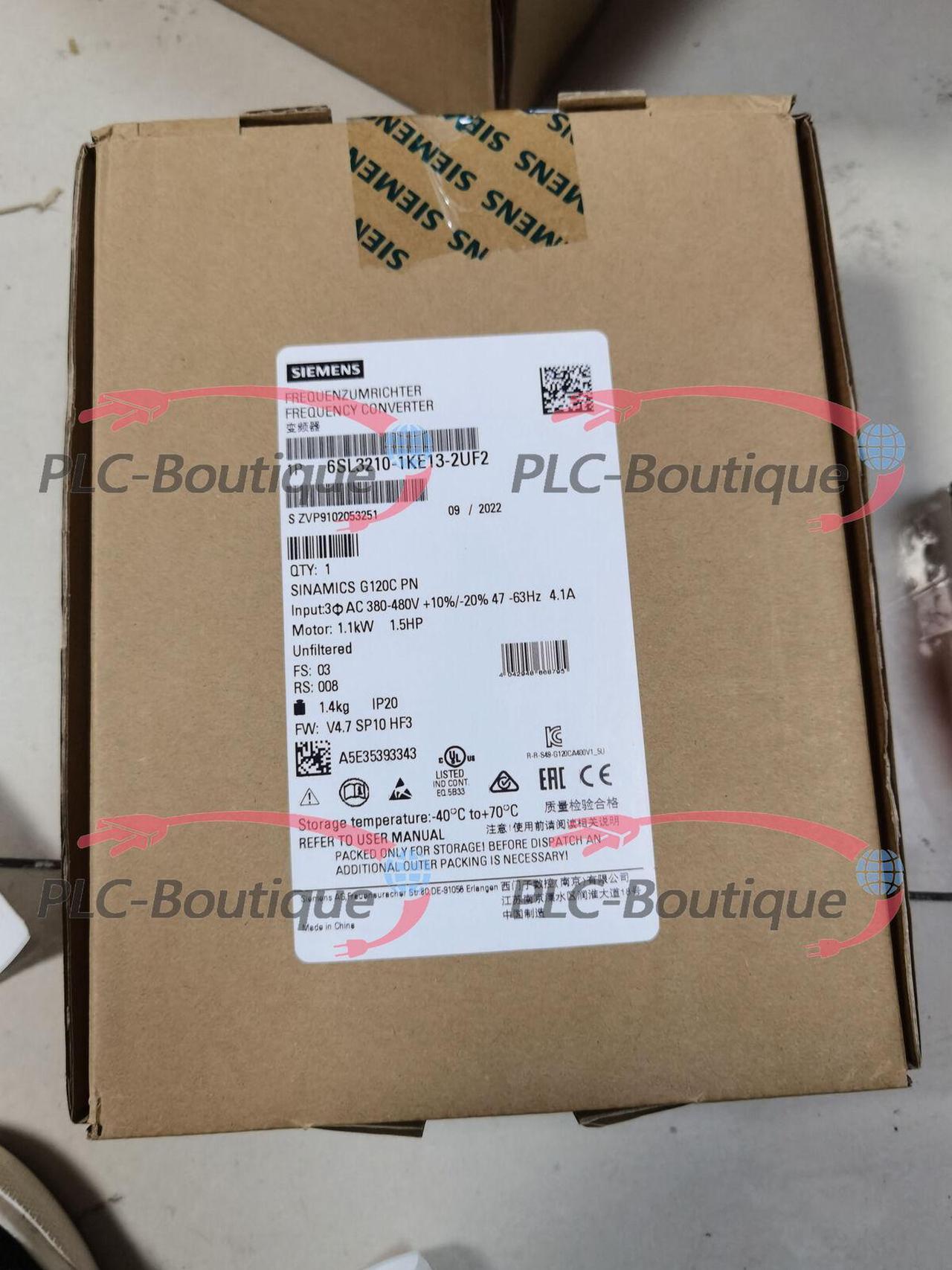 2023 Brand New 1 Pcs Siemens 6SL3210-1KE13-2UF2 In Box