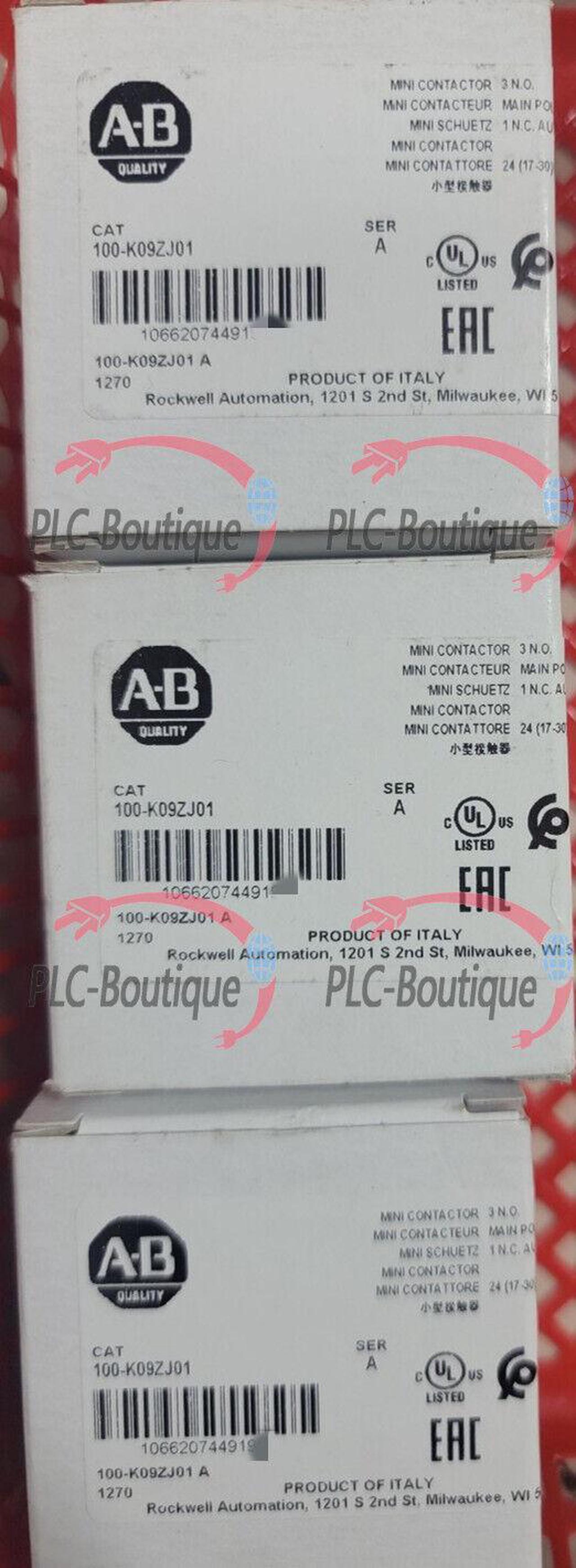 100-K09ZJ01 AB New Factory Sealed 24V IEC 9 A Miniature Contactor Express ZW