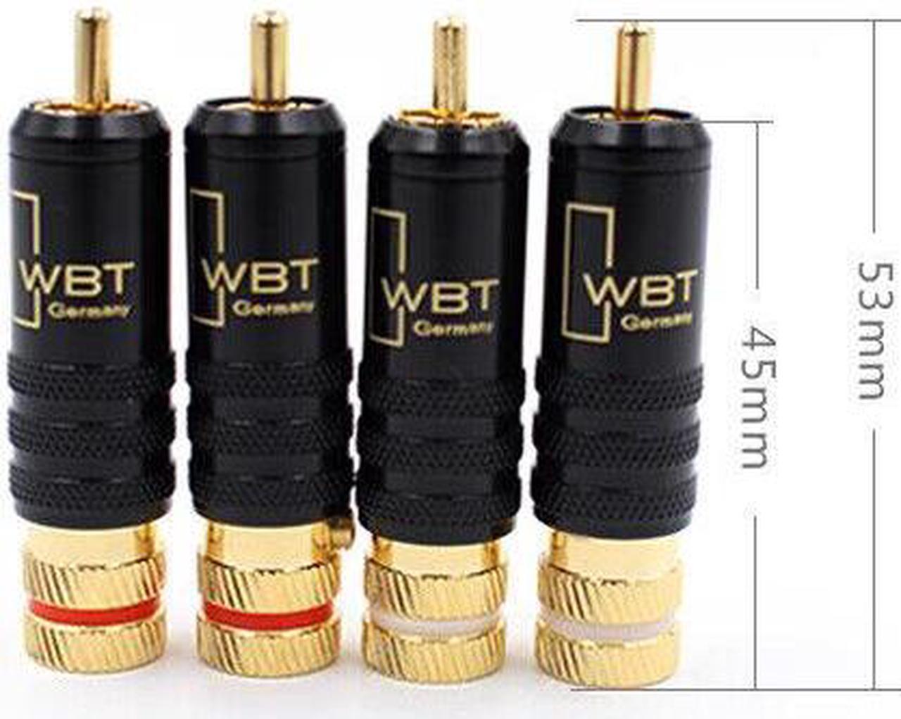 4 x High quality Gold plating RCA plug lock Soldering Audio/Video plug Connector