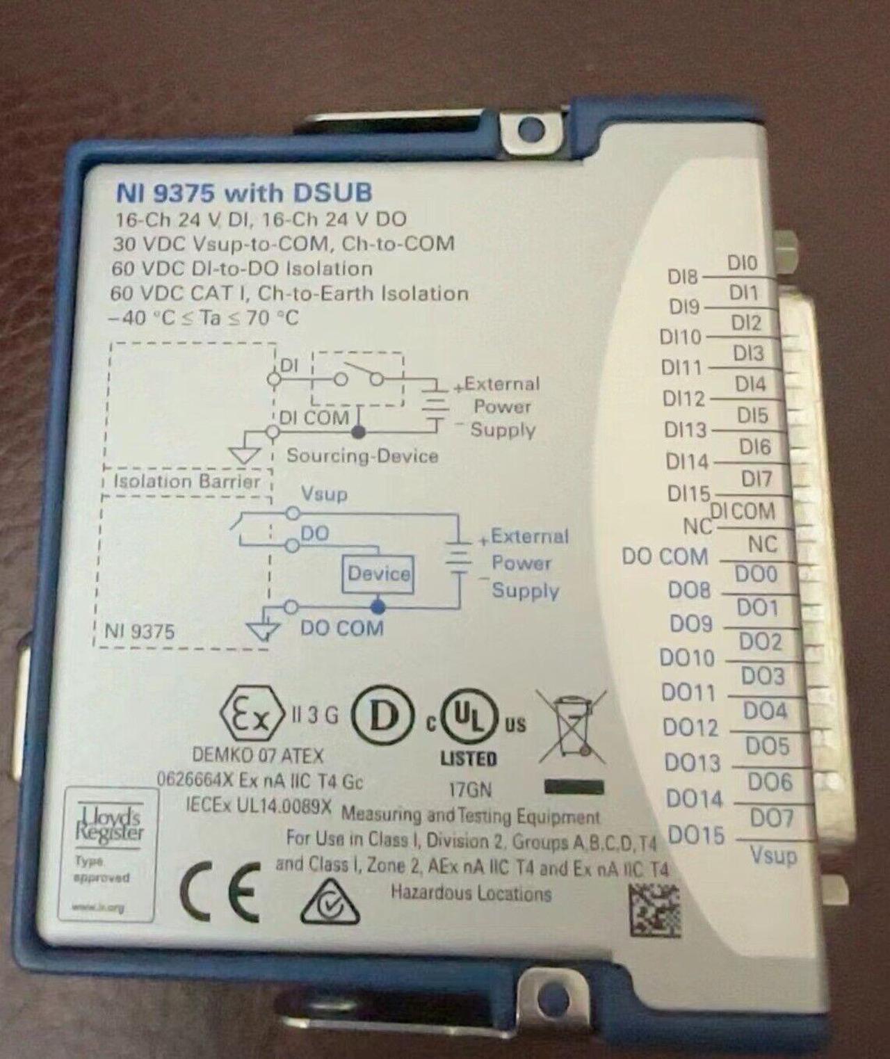 NEW National Instruments NI 9375 cDAQ Digital Input / Output Module 32ch DIO