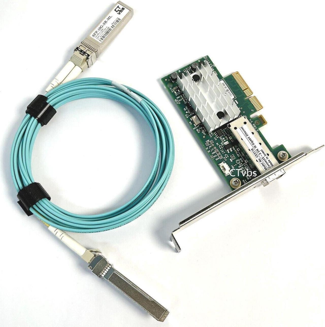 Mellanox MCX311A-XCAT ConnectX-3 EN 10G Ethernet 10GbE SFP+ PCIe NIC LC Cable