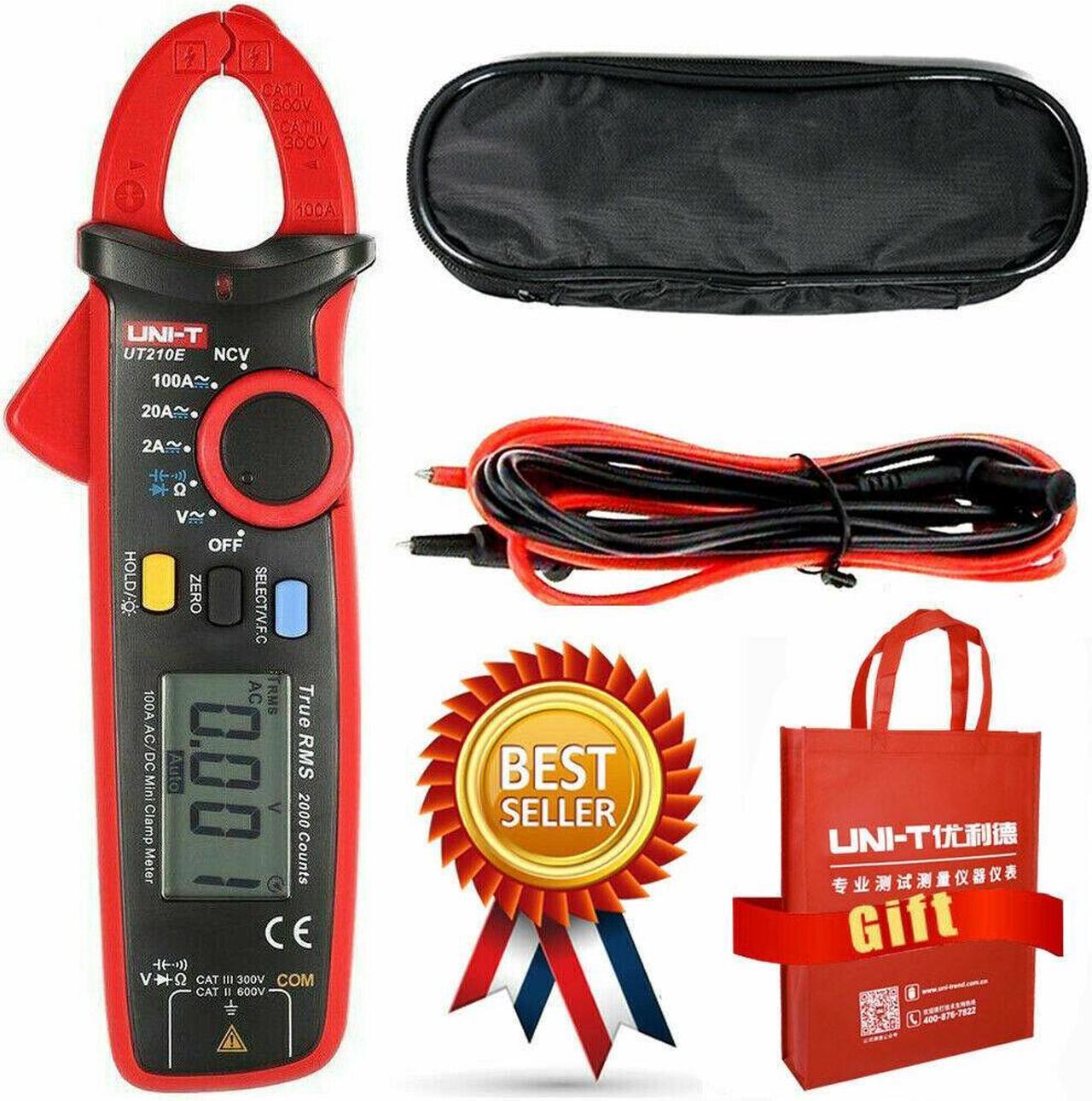 UNI-T UT210E Clamp Meter Digital Multimeter Handheld RMS AC/DC Mini Resista Kd