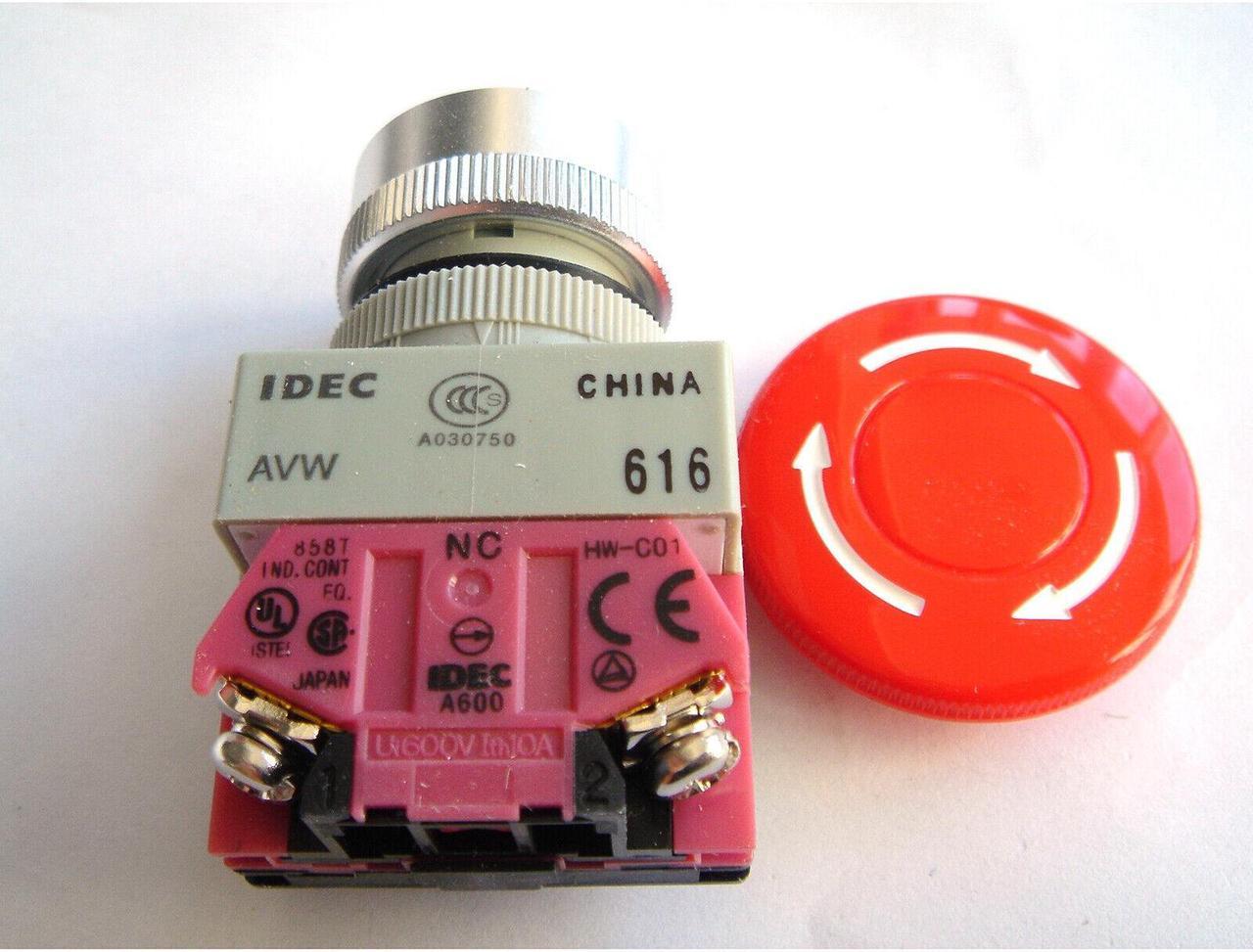 IDEC AVW401R 22mm Emergency-Stop New 1PCSKd