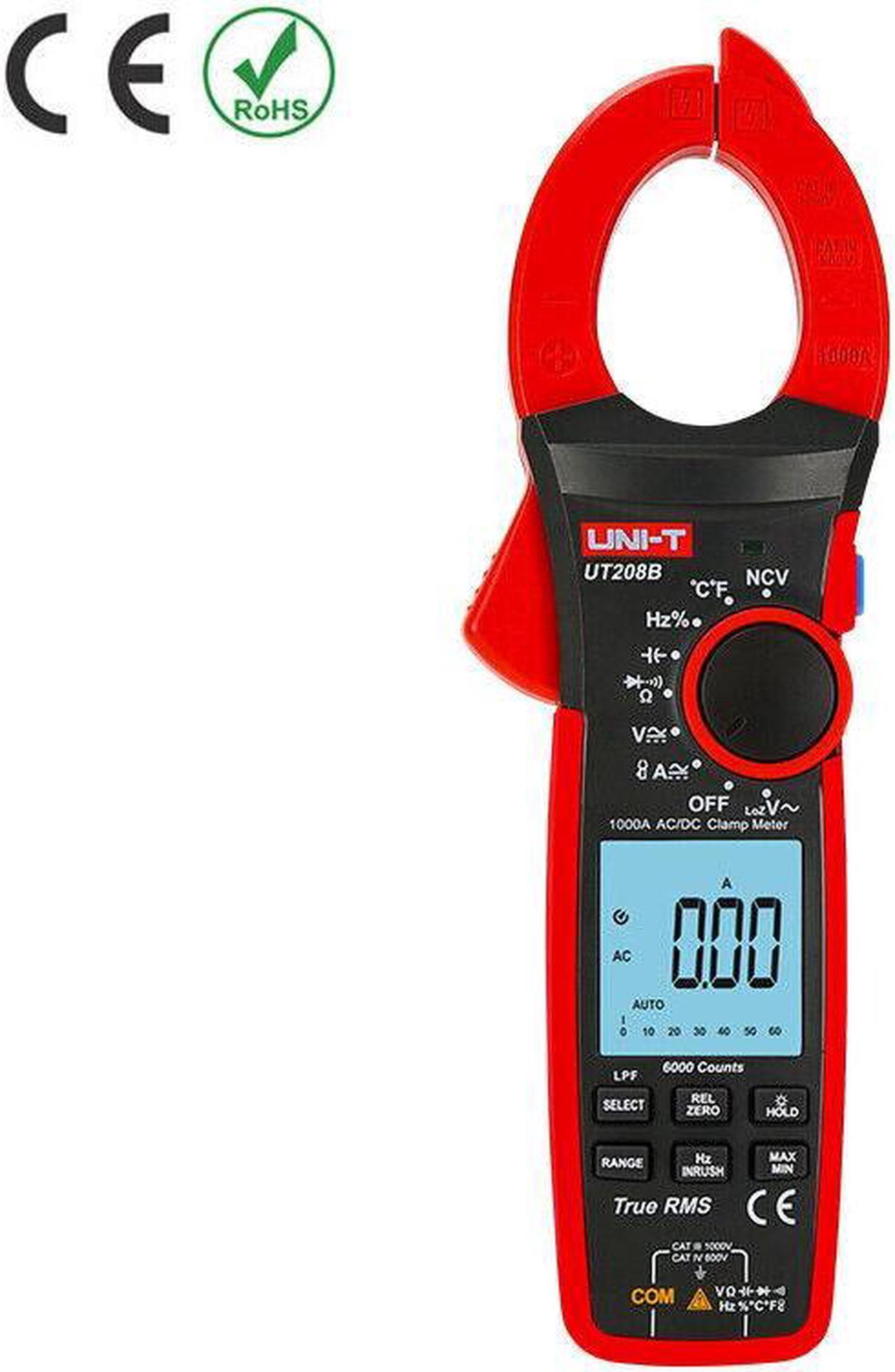 UNI-T UT206B/UT207B/UT208B Intelligent Digital Display Clamp Ammeter Multimeter