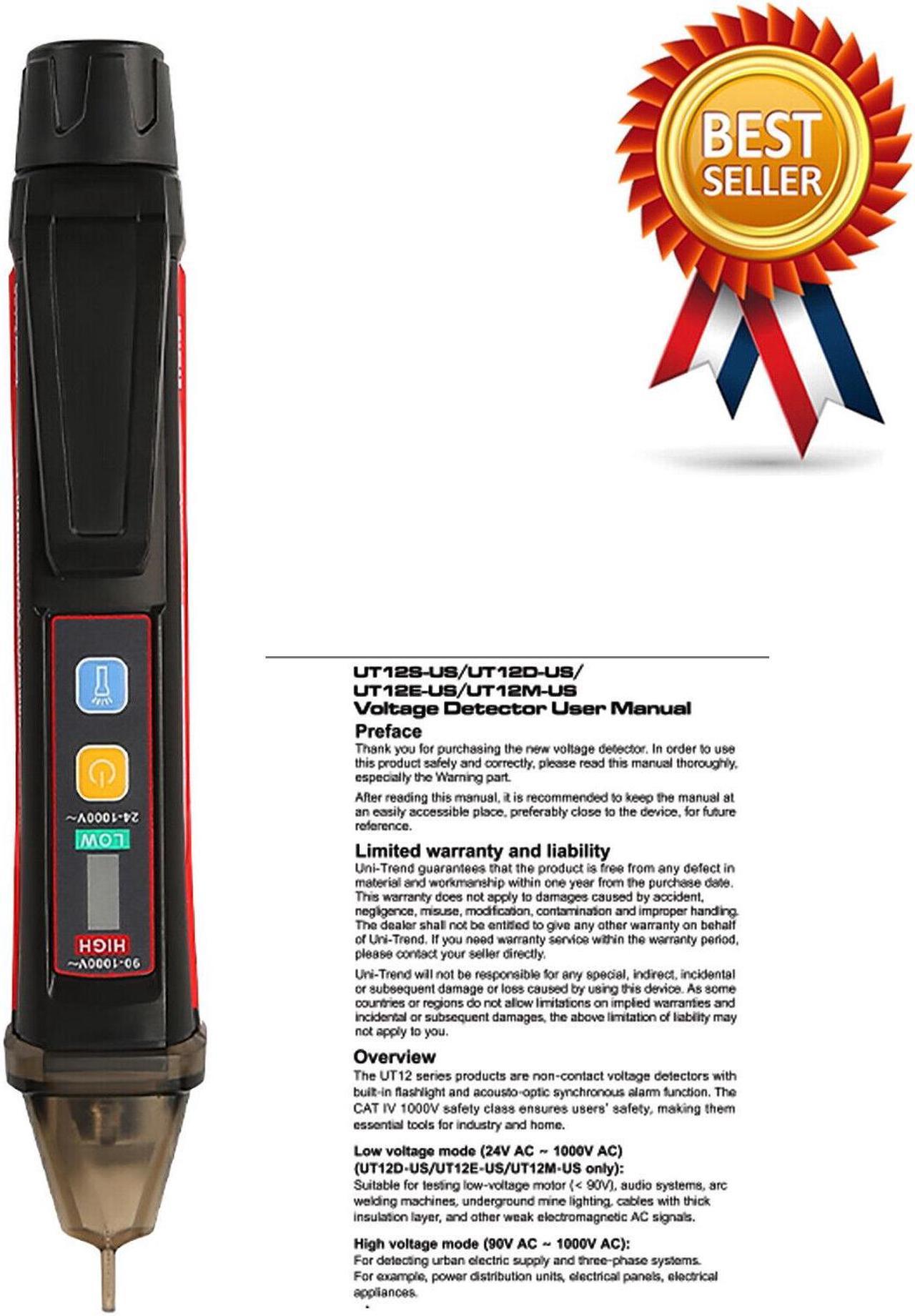 UNI-T UT12E Non-contact AC Voltage Detector Smart Test Pencil 24V-1000V Kd