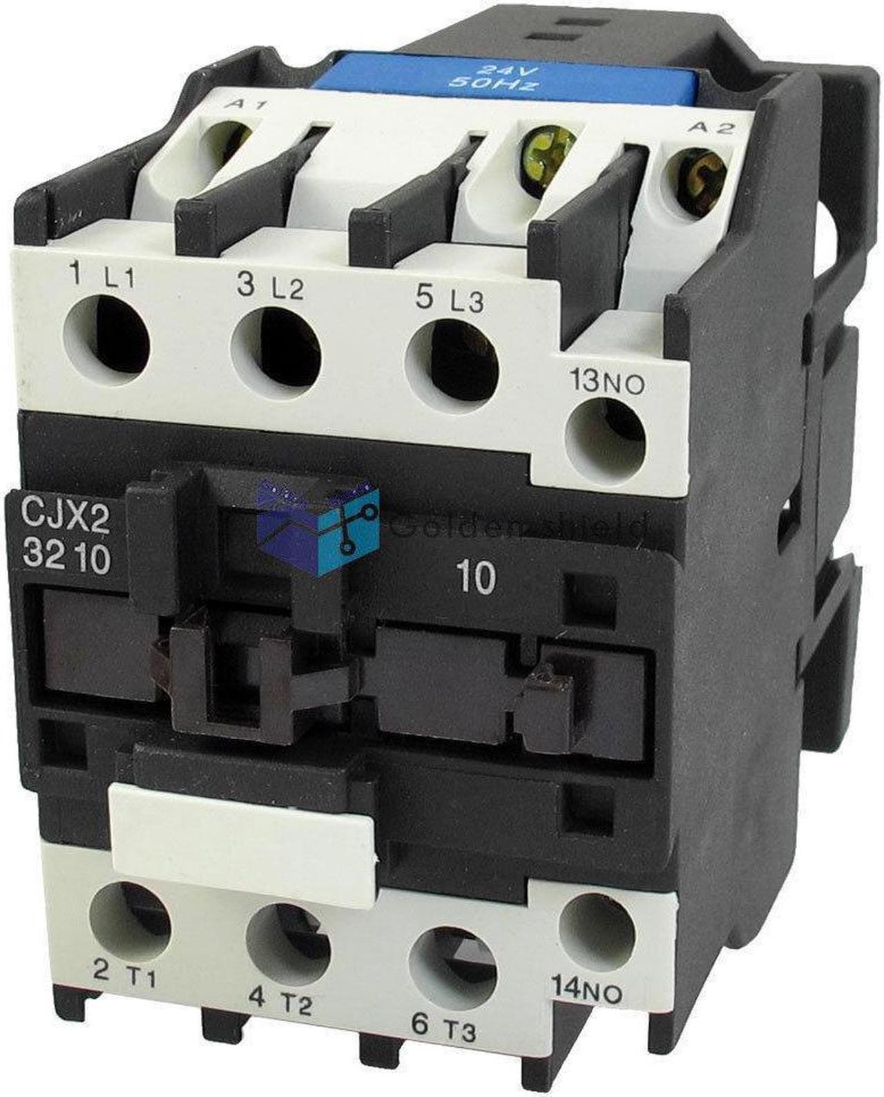 CJX2-3210 3 Poles 3P NO DIN Rail AC Contactor Coil 660V 50A 15KW 24VKd