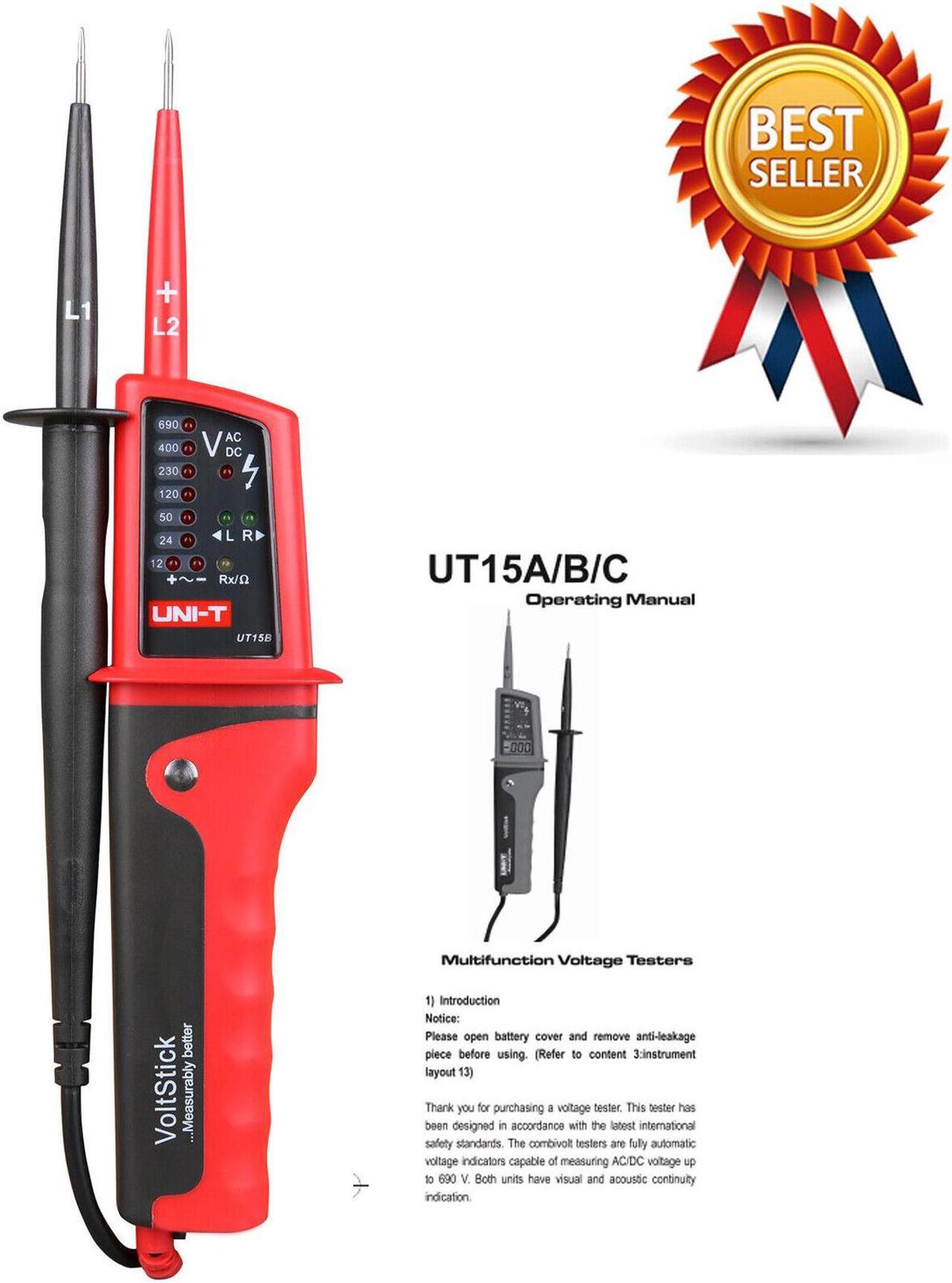 UNI-T UT15B Waterproof Type Voltage Testers AC/DC Voltage Measurement Kd