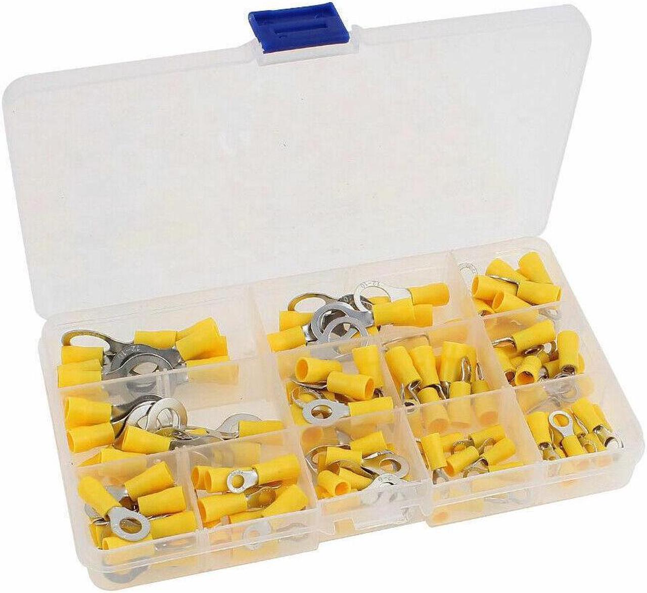 120Pcs Insulated Ring Crimp Terminal Assorted Set Electrical Wiring ConnectorKD