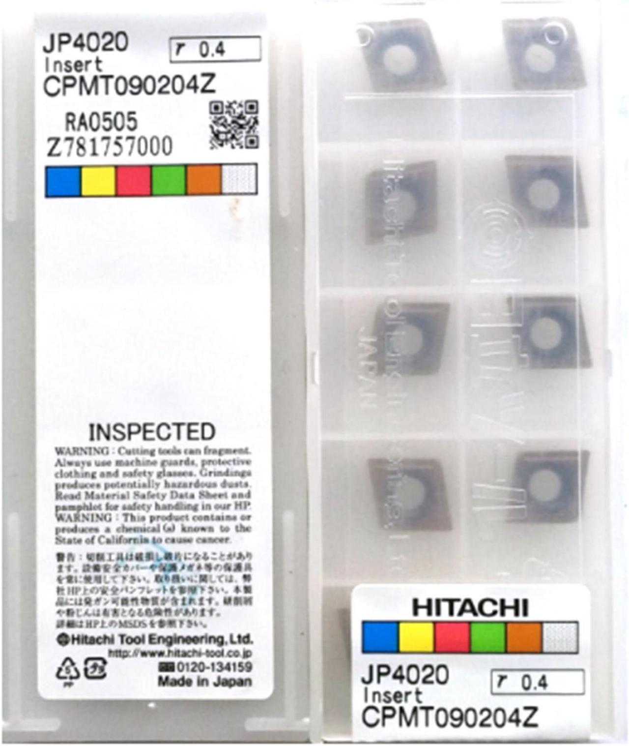 HITACHI CPMT090204Z JP4020 CNC Carbide Inserts 10PCS/ Box New Kd