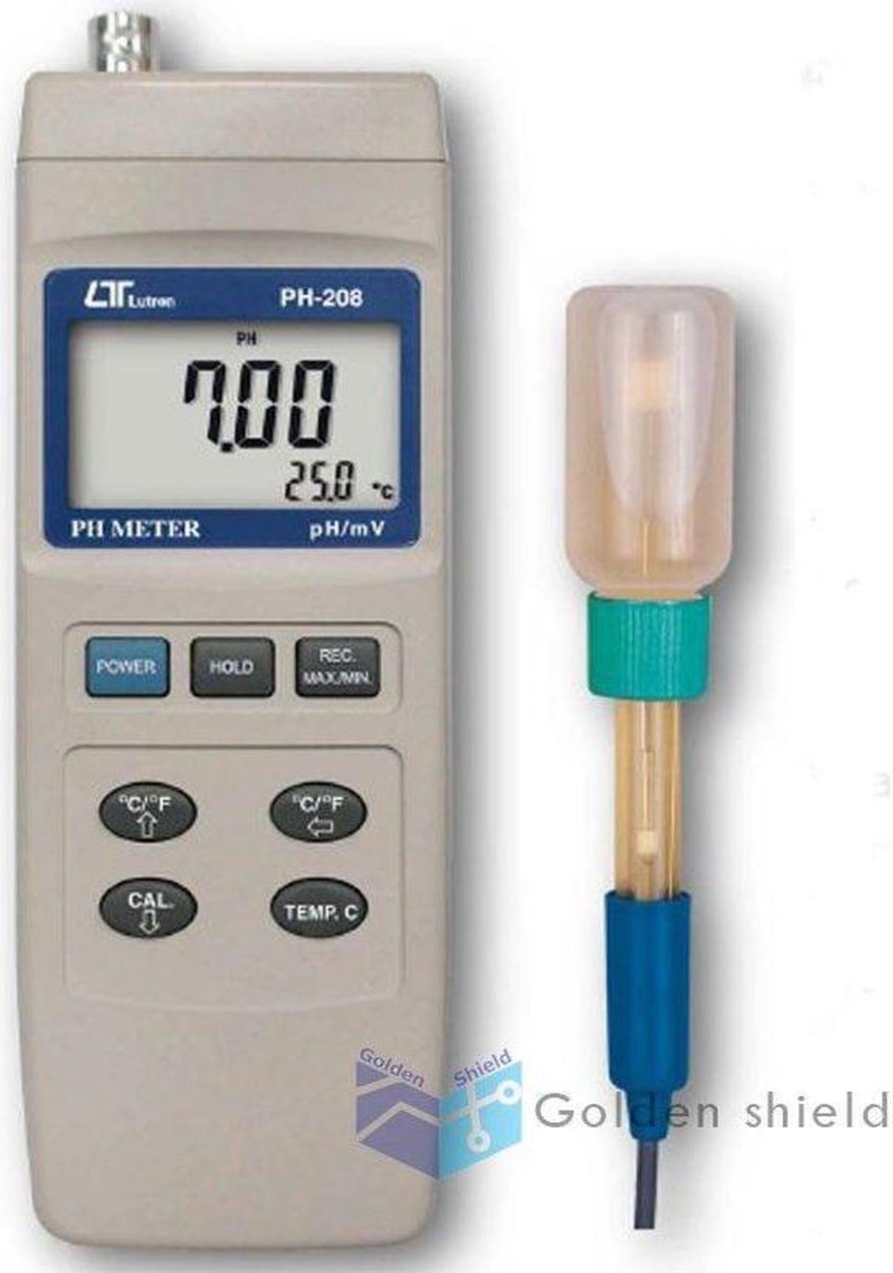 PH-208 Digital PH METER (pH / mV) Tester 0 to 14 PH x 0.01 PH LUTRON newKd