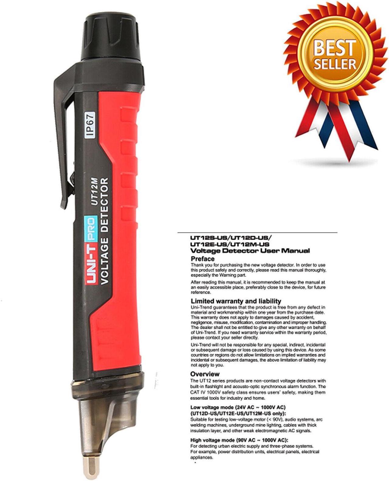 UNI-T UT12M Non-contact AC Voltage Detector Smart Test Pencil 24V-1000VKd