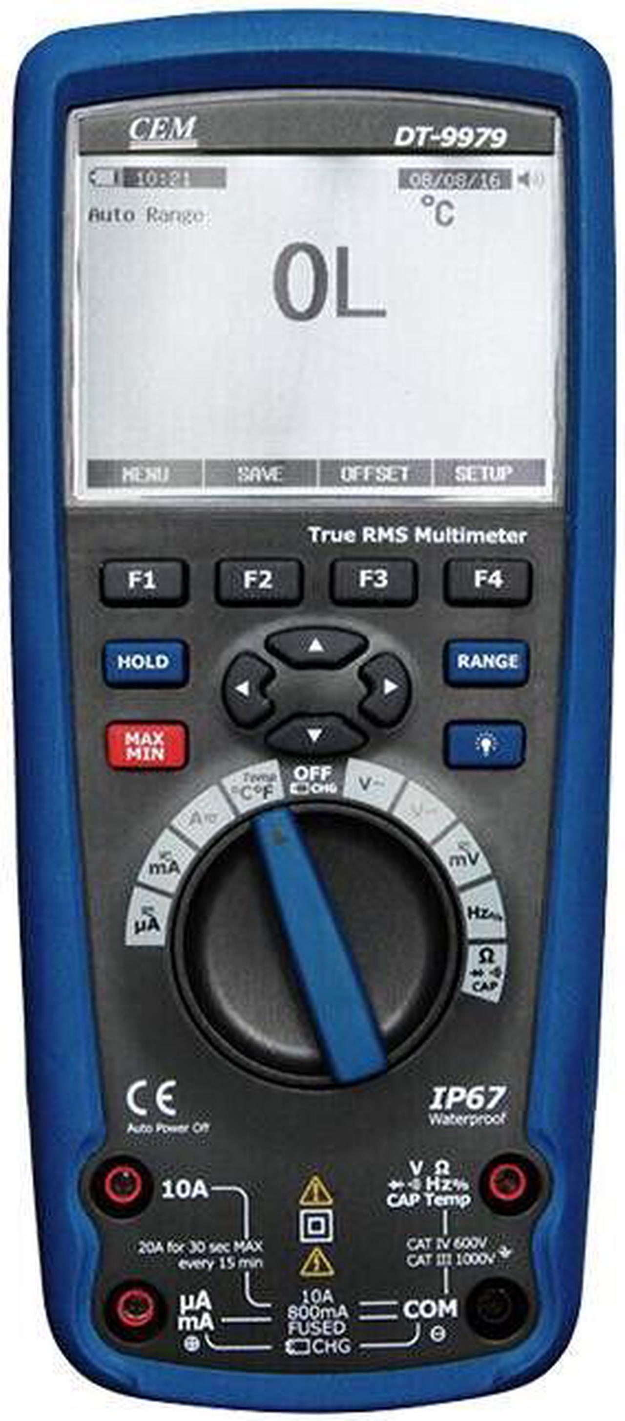 CEM DT-9979 Professional True RMS Industrial Digital Multimeter LCD Display KD