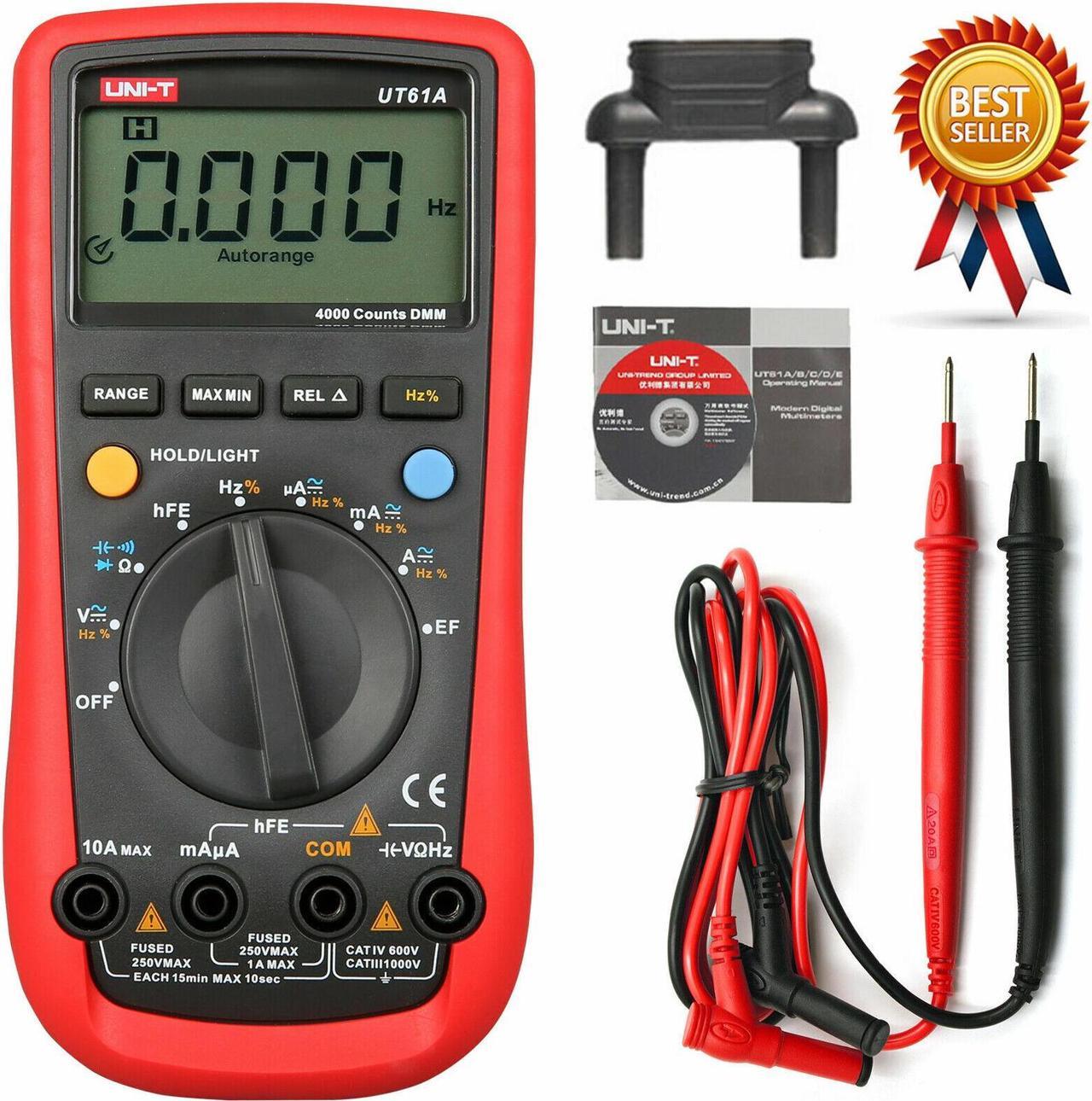 UNI-T UT61A Modern DMM Digital Multimeters Transistor NCN TesterKd