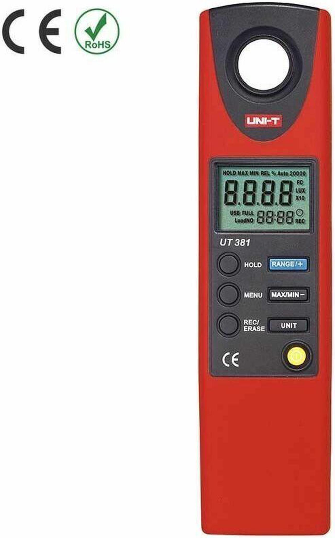 UNI-T UT381 Digital Luminometer Lux Light Meter Data Logging Luminosity Teste K