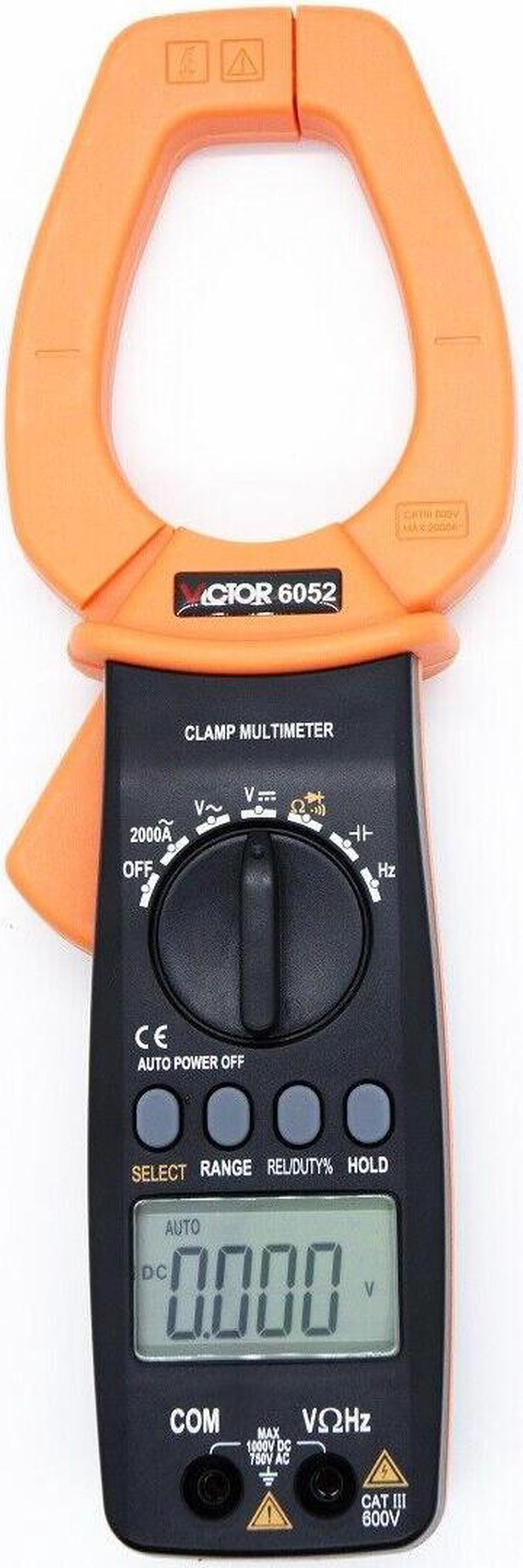 VICTOR 6052 3 3/4 Digital Clamp Meter Non-contact Measurement Autorange