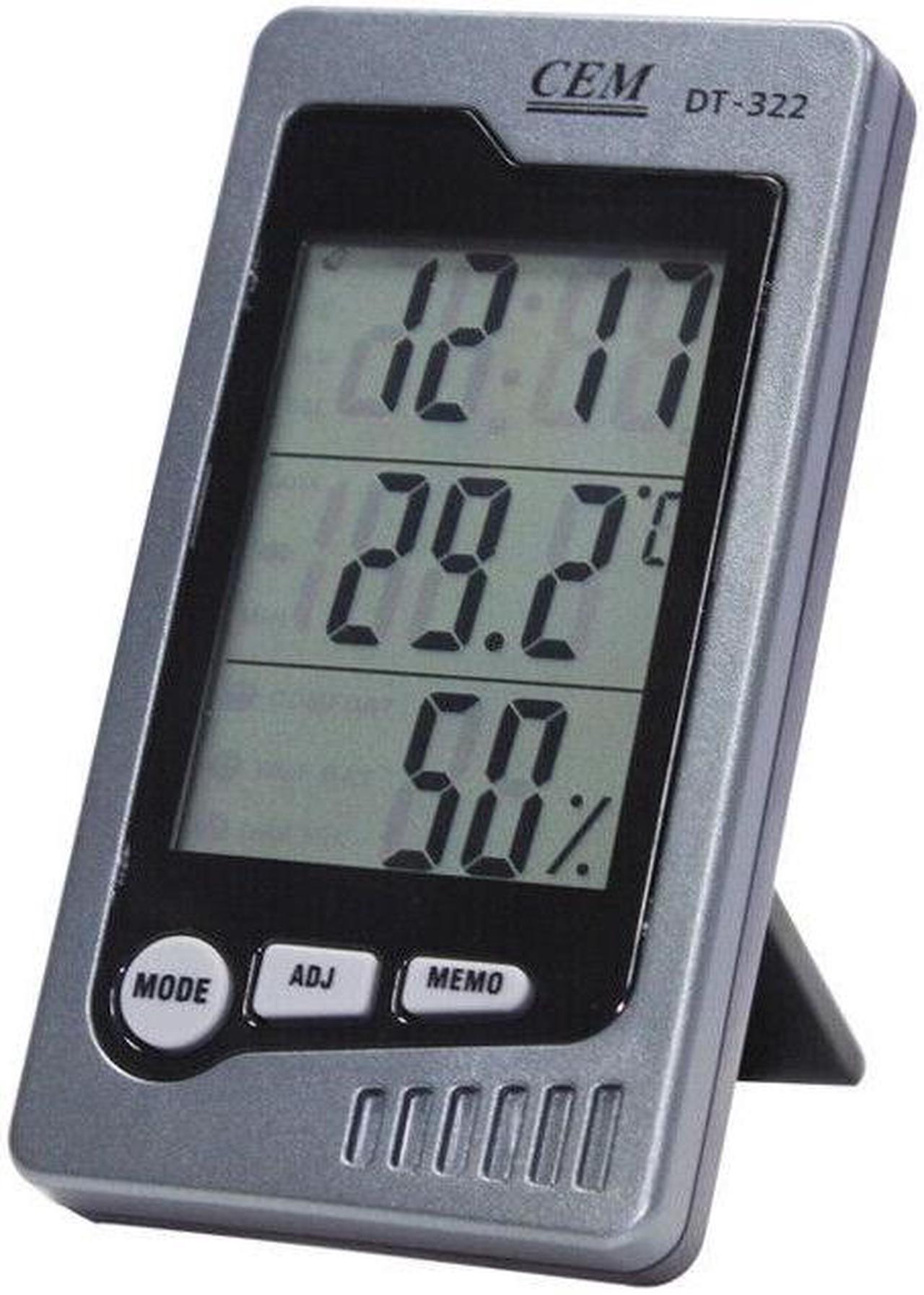 CEM DT-322 Interior Temperature Hygrometer Humidity and Temperature Meter KD