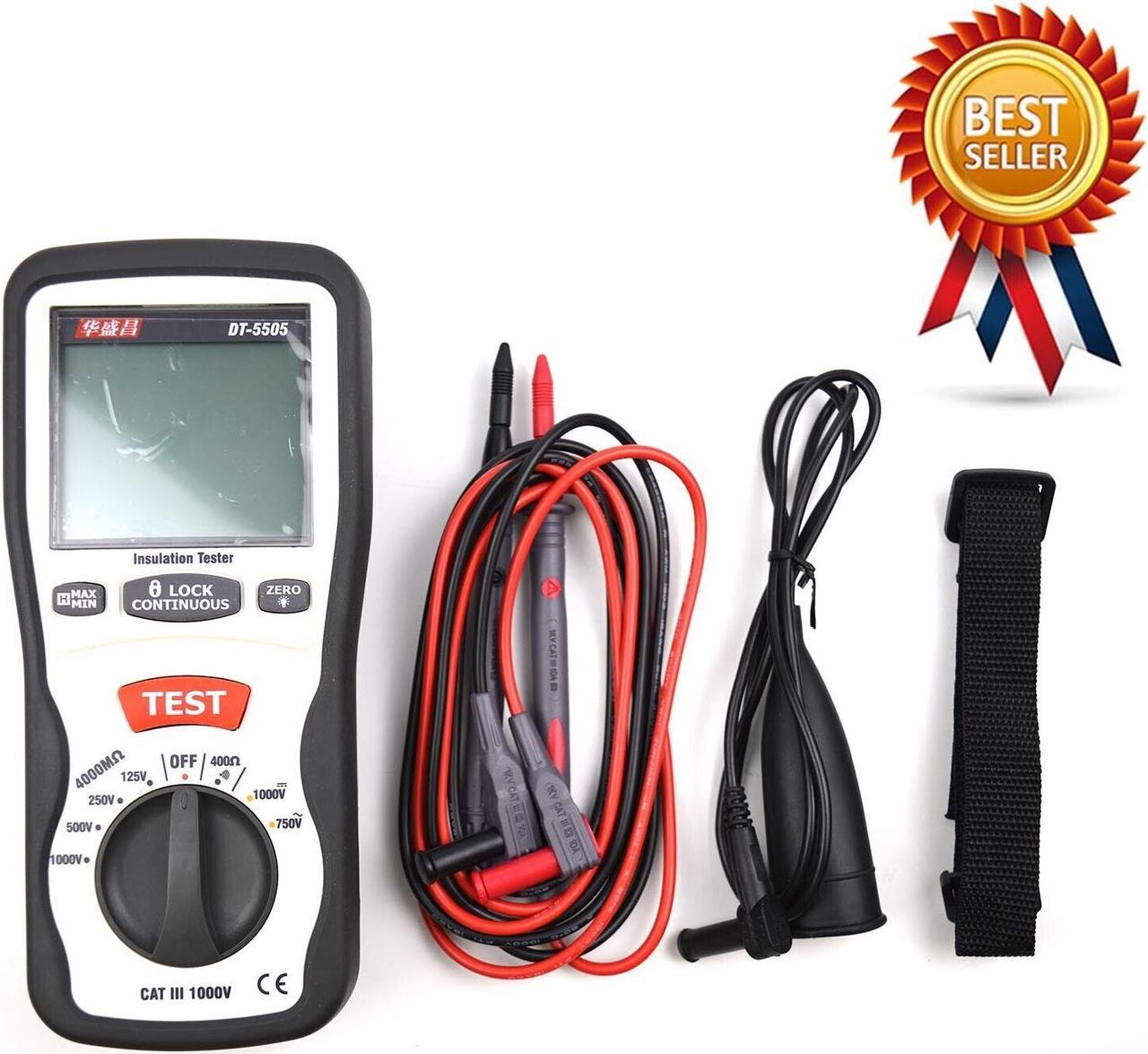 CEM DT-5505 Insulation Testers Large Dual Display with Backlight KD