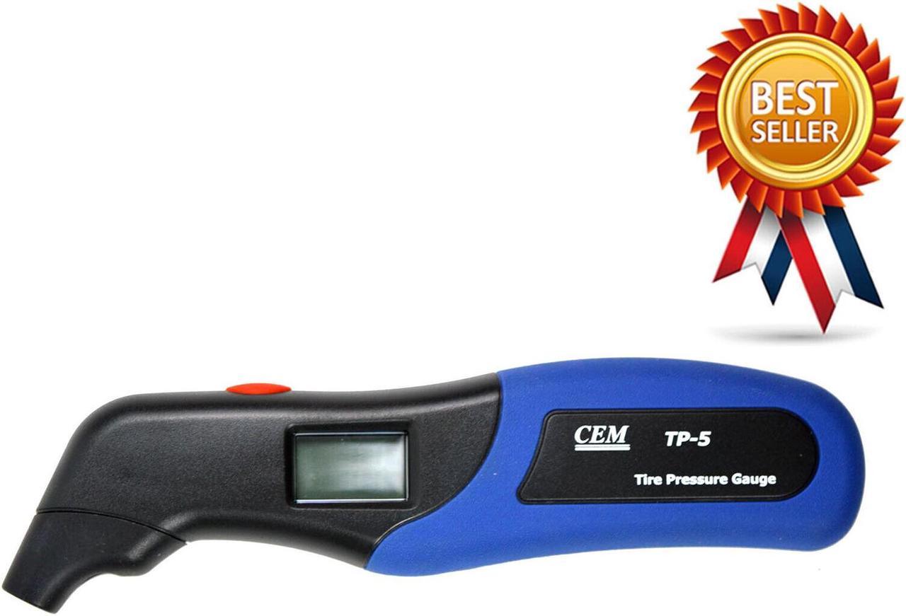 CEM TP-5 Tire Tyre Pressure Gauge Meter Tester Range 5-100 PSI White LED KD