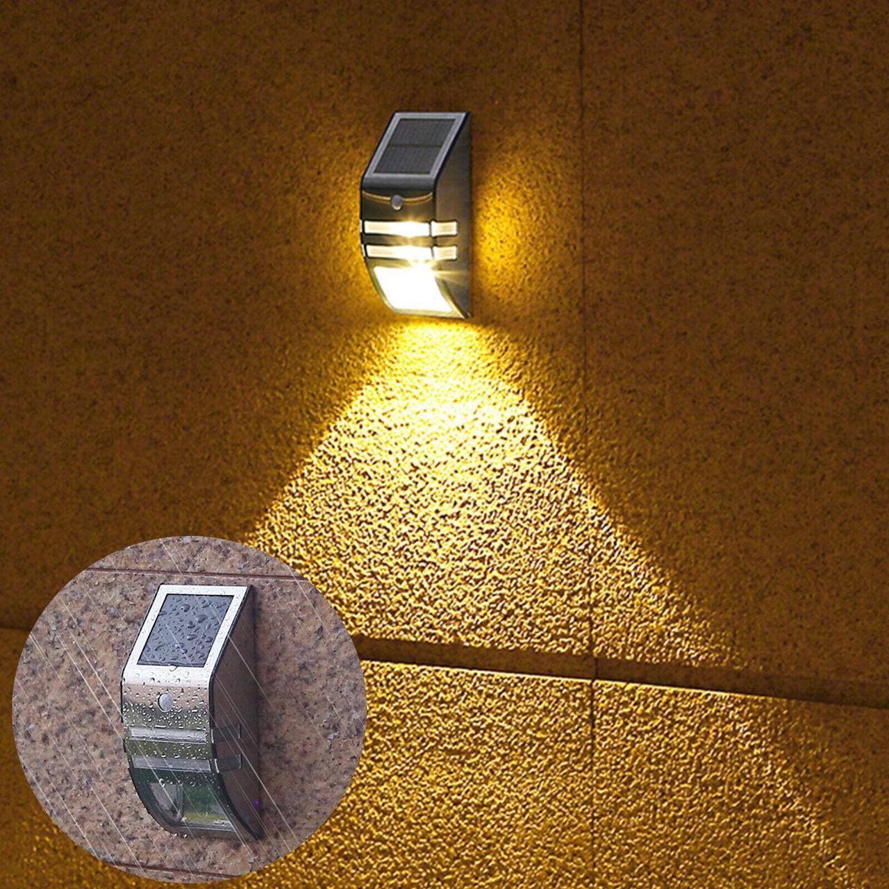 LED Solar Light Motion Sensor Outdoor Yard Garden Wall Sconce Waterproof Q4U7