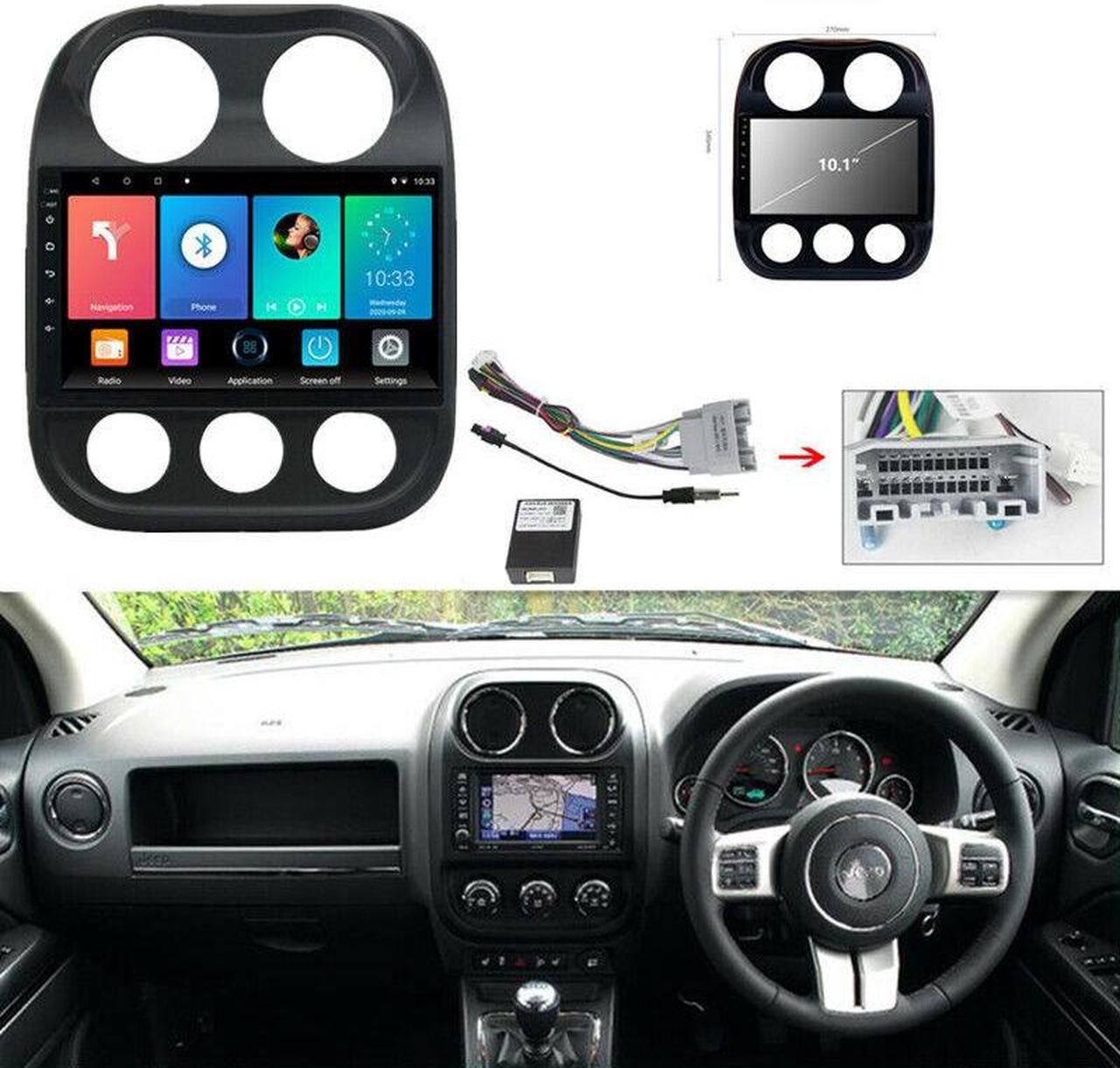 Car 10.1" Android GPS Navigation For Compass 10-16 Radio Multimedia Video Play